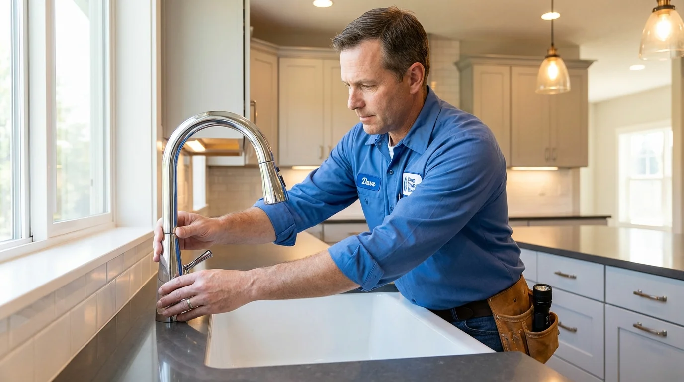 Kitchen faucet installation by Johns Plumbing LLC in Shelbina